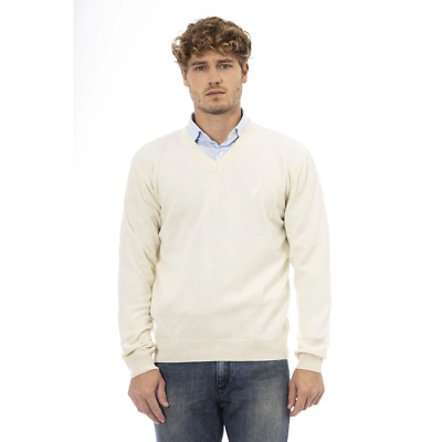 #ad Sergio Tacchini Elegant V Neck Wool Sweater Refined Comfort Awaits $63.95
