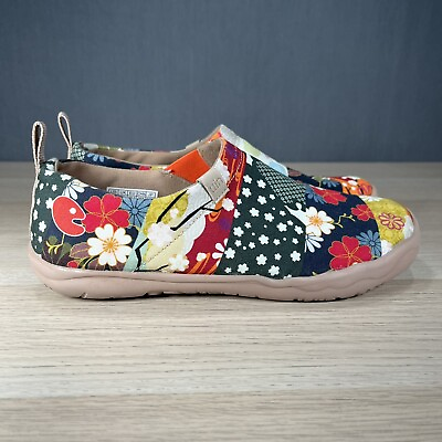 #ad UIN Toledo Women’s Size 9 Sneaker Shoe Floral Art Painted Canvas Travel Walking $25.00