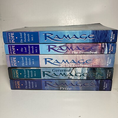 #ad Lot of 5 #1 5 LORD RAMAGE Series Paperback Books by Dudley Pope $24.99