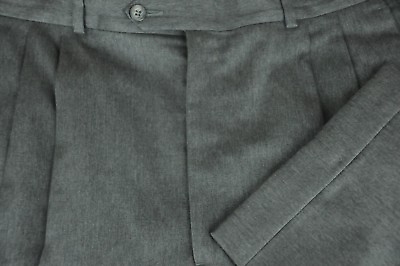 #ad JB Britches Men#x27;s Medium Gray Wool Pleated Dress Pants 36 x 31 $39.99