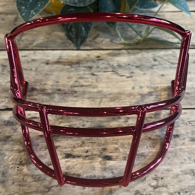 #ad Schutt Super Pro OPO Football Helmet Facemask Faceguard RED CHROME $39.99