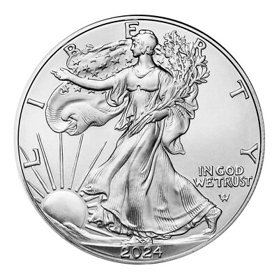 #ad 2024 $1 American Silver Eagle 1 oz BU $31.30