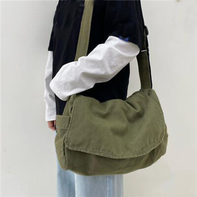 #ad Casual School Womens Canvas Handbag Crossbody Satchels Travel Messenger Bag New $32.19