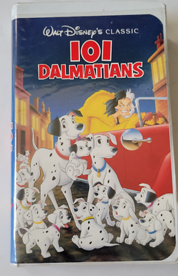 #ad 101 Dalmatians VHS 1263 Walt Disney Home Video Classic Black Diamond Edition $7.50