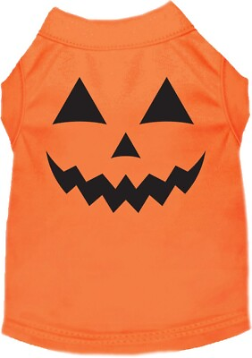 #ad Mirage Pumpkin Face Costume Shirt Orange for Dogs or Cats $15.99