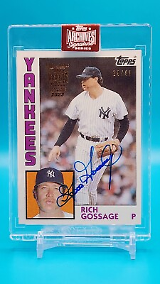 #ad 2023 Topps Archives RICH GOSSAGE OnCard Auto 10 41 YANKEES HOFer #670 $35.00