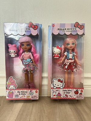 #ad NRFB MIB hello kitty and friends fashion dolls my melody and hello kitty $70.00