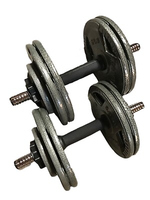 #ad 50 LB Dumbbells Pair Free Weights Barbell Dumbbell Body Building Free Weight Set $139.95