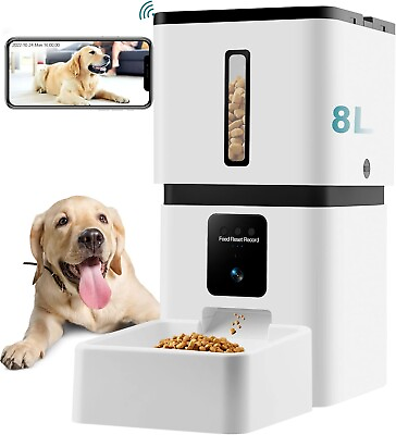 #ad Automatic Dog Feeder with Camera: 5G WiFi Easy Setup 8L Motion Detection Smart $119.99