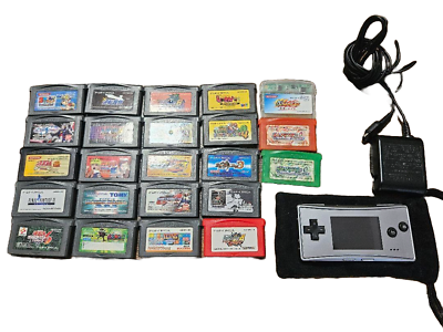 #ad Game Boy Micro Silver 23 games bundle from Japan $349.99