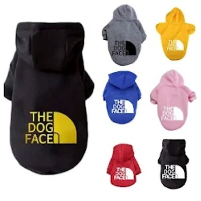#ad Dog Face 20% BOGO Clothing Warm Hoodie Pet Puppy Jumpsuit Jacket Coat Sweater $6.00