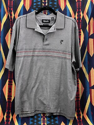 #ad Vintage Ashworth Mens Golf Polo Shirt 100% Cotton Striped Large $13.99