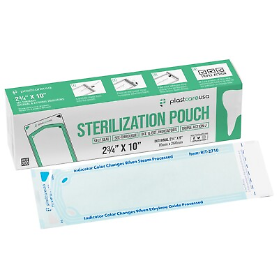 #ad 4000 Self Sealing Sterilization Pouches 2.75quot; x 10quot; Sterilizer Bags Autoclave $138.99