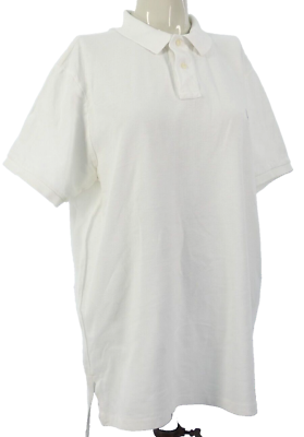 #ad Ralph Lauren Polo Shirt Mens White Custom Fit 100% Cotton Pique size XL GBP 19.99
