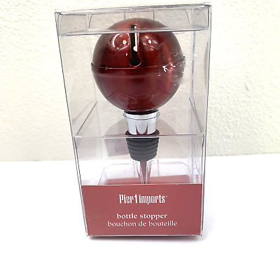 #ad Pier 1 Bottle Stopper Holiday Red Jingle Bell NEW NWTS Jingles $6.99