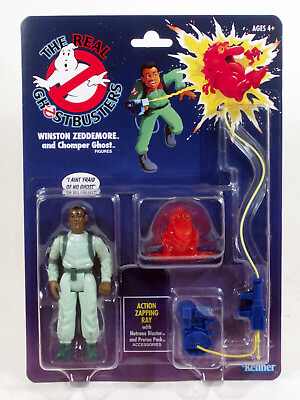 #ad Hasbro The Real Ghostbusters WINSTON ZEDDEMORE Chomper Figure Retro Toy Kenner $17.99