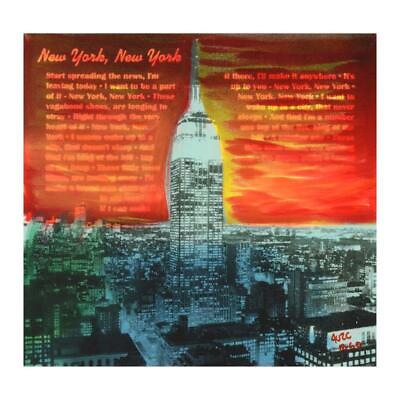 #ad Ringo quot;New York New Yorkquot; Warhol Legacy Signed Canvas Original Artwork $414.00