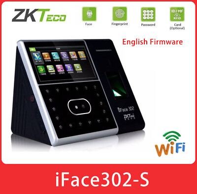 #ad ZKTeco iFace302 S Face Fingerprint Identification Time Attendance Access Control $229.00