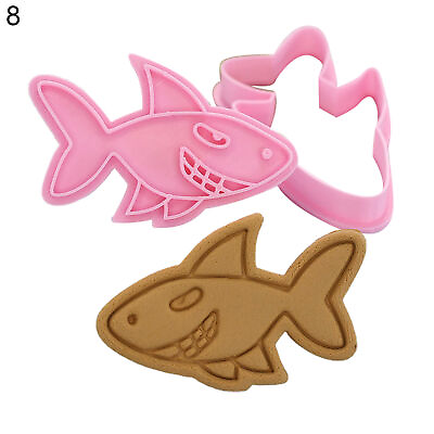 #ad 3D Cartoon Marine Animal Biscuit Mold Home Press Fondant Mould Cookie DIY Tool 9 $7.21