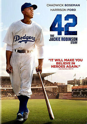#ad 42: The Jackie Robinson Story w Chadwick Bosman DVD CHOOSE W OR WITHOUT A CASE $1.99