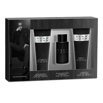 #ad 3 Pc Gift Set SEAN JOHN EDT Spray 1 oz After Shave Shower Gel 3.4 oz Ea NIB 573 $24.29