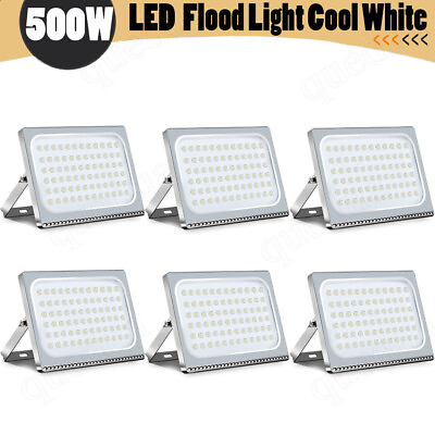 #ad 6X 500W LED Flood Light Cool White Outdoor Stadium Soccer Field Arena Spotlight $410.99