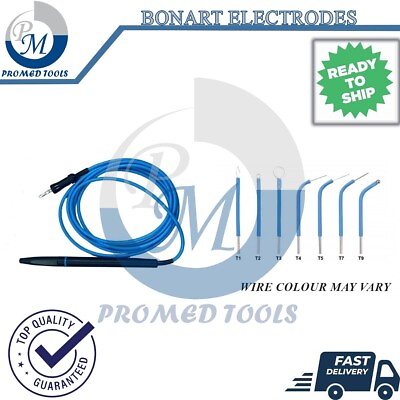 #ad BonART ART E1 Blue Color OLD Style Handpiece With 7 set of BLUE Electrodes $97.99