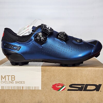 #ad Size 9.6 EU 44 SIDI Dominator 10 MTB Shoes Iridescent Blue Mens $252.00