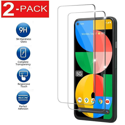 #ad 2Pack x Premium Real Tempered Glass Screen Protector For Google Pixel 5 5A $3.69