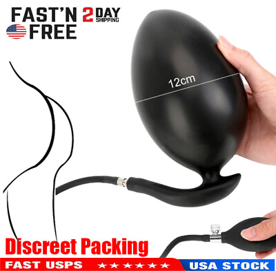#ad Extra Large Inflatable Male Prostate Anal Butt Plug Dildo Huge Men Women Sex Toy $13.99