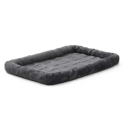 #ad Midwest Quiet Time Bolster Medium Dog Bed Grey 36quot; L x 23quot; W $24.99
