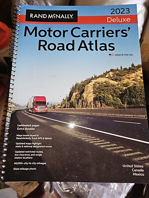 #ad Rand McNally 2023 Deluxe Motor Carriers#x27; Road Atlas Spiral Bound Laminated New $25.00