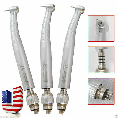 #ad 3 Dental High Speed Handpiece 90° Angle for 4 Hole Quick Coupler Swivel cmk $108.50