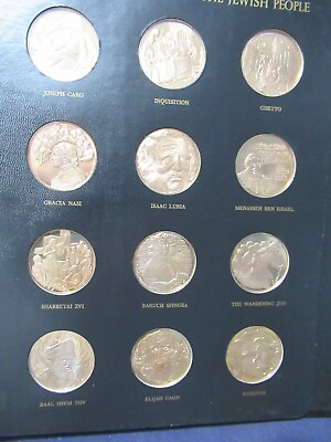 #ad Rare quot;Medalic History of the Jewish Poeplequot; 60 Bronze Proof Medals 1972 COA $499.00