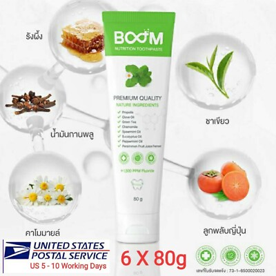 #ad 6PCS Toothpaste Plus Fluoride 1500 PPM Prevent Tooth Decay Micro Gel Texture 80g $86.00