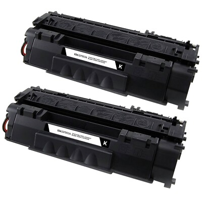#ad 2PK For HP Q7553A Black Toner Cartridge for LaserJet M2727 P2015 Series $29.95
