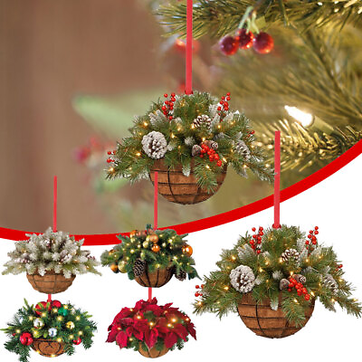 Artificial Christmas Hanging Basket Pendant Ornaments Christmas Tree Decoration C $4.79