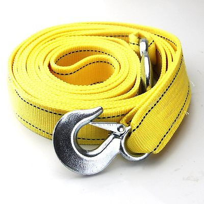 #ad Heavy Duty 5Tons Car Tow Rope Cable Towing Strap With Hooks For Emergency $12.99