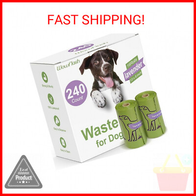 #ad 240 Count 13” x 9” Dog Poop Bags Rolls Leakproof Strong amp; Sturdy Poop Bags $10.52