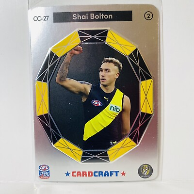 #ad 2023 AFL TeamCoach Card Craft Shai Bolton Richmond Tigers #2 Cheering CC 27 AU $2.45