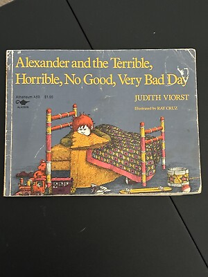 #ad Alexander and the Terrible Horrible No Good Very Bad Day Paperback 1972 $22.00
