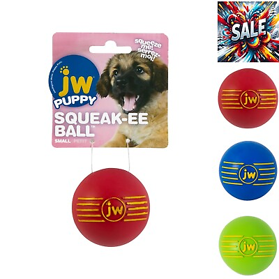 #ad Premium Bouncy Squeaky Ball Dog Toy: Durable Rubber for Medium to Large Breeds $6.62