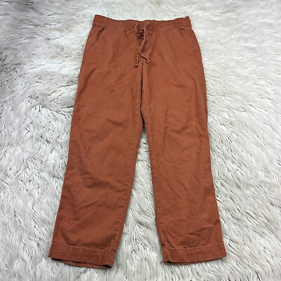 #ad Gap Women#x27;s XS Orange Pull on Twill Easy Pants Cropped Ankle $22.99