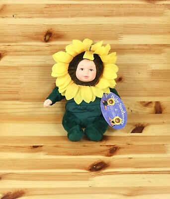 Anne Geddes Sunflower 7quot; Baby Small Plush Doll Play Toy $19.99
