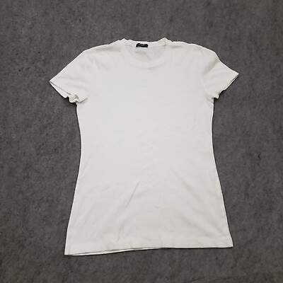 #ad J Crew Shirt Womens Extra Small White Short Sleeve Top Cotton Basic Ladies * $14.99