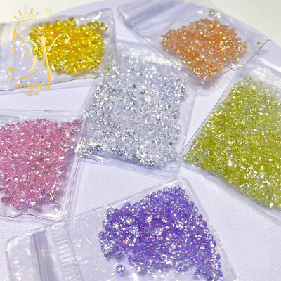 #ad 500 Pcs bag 5A Round Colored Small Size Cubic Zircon 0.8mm 3.0mm Loose CZ stones $89.99