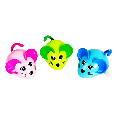 #ad 3 Pcs Clockwork Cat Toy Kitten Interactive Toy Cat Catch Toy Wind Up Mice $10.00
