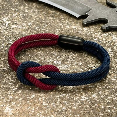 #ad 1PC Knotted Rope Charm Bracelet Multicolor Leather Bracelets Unisex Jewelry Gift $11.69