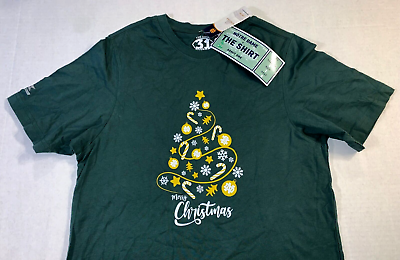 #ad University of Notre Dame Fighting Irish Merry Christmas Tree T Shirt New SMALL $19.99