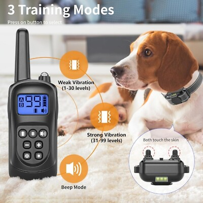 #ad Dog Training Collar No Shock 2000ft Range Vibrating Dog Collar... $29.99